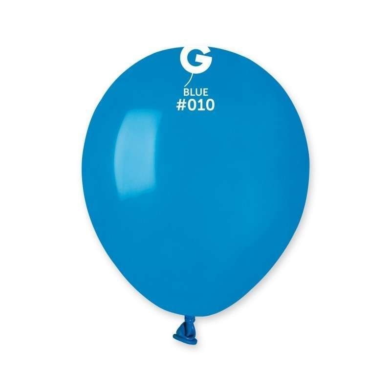 PALLONCINO 5'' A50 AZZURRO 010 GEMAR 100PZ