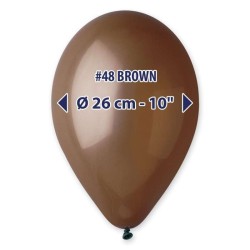 PALLONCINO 10'' G90 MARRONE 048 GEMAR 100PZ