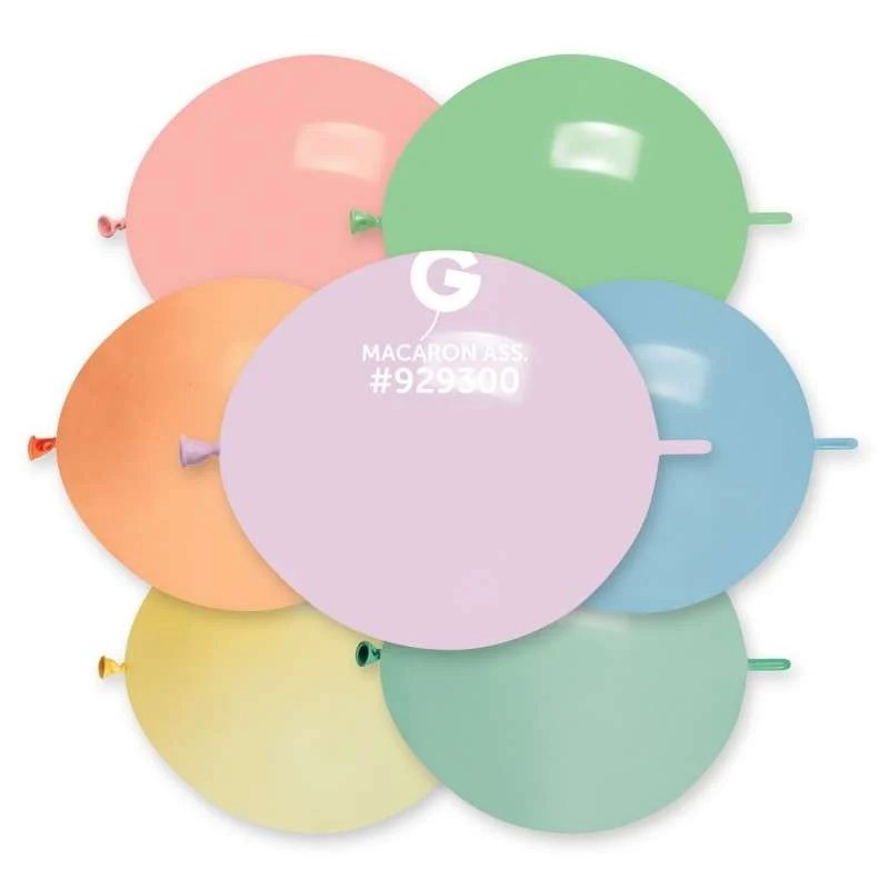 PALLONCINO 13'' GL13 LINK MACARON ASSORTITO GEMAR 50 PZ