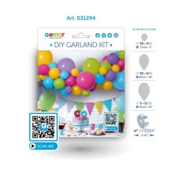 KIT GHIRLANDA PALLONCINI MULTICOLOR ''GARLAND KIT'' 66PZ