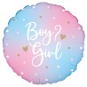 PALLONCINO 18"  MYLAR GENDER REVEAL "BOY OR GIRL?"